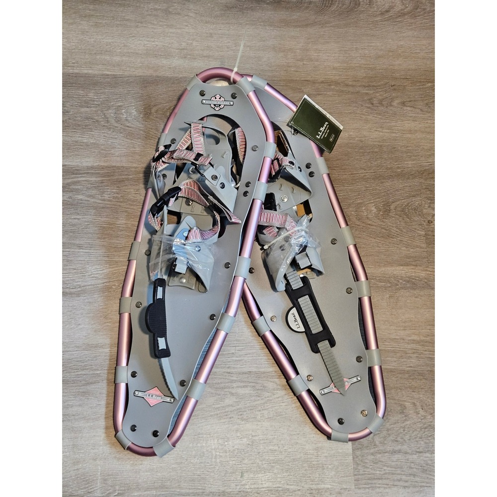LL Bean Winter Walker 25 Women Snowshoes Rose Gold Gray Aluminum 25 Inch NEW
